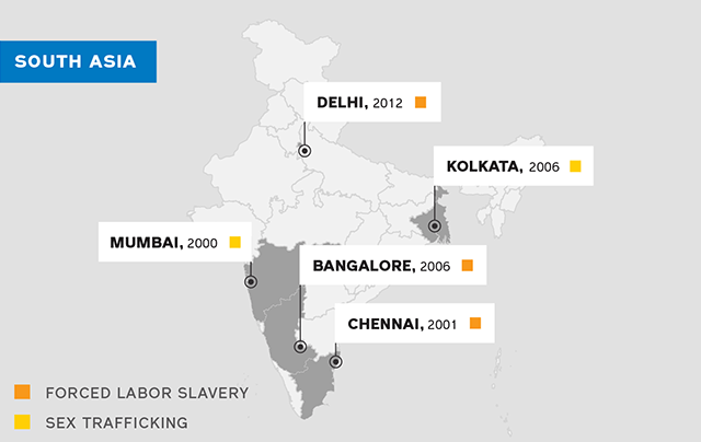 South Asia map